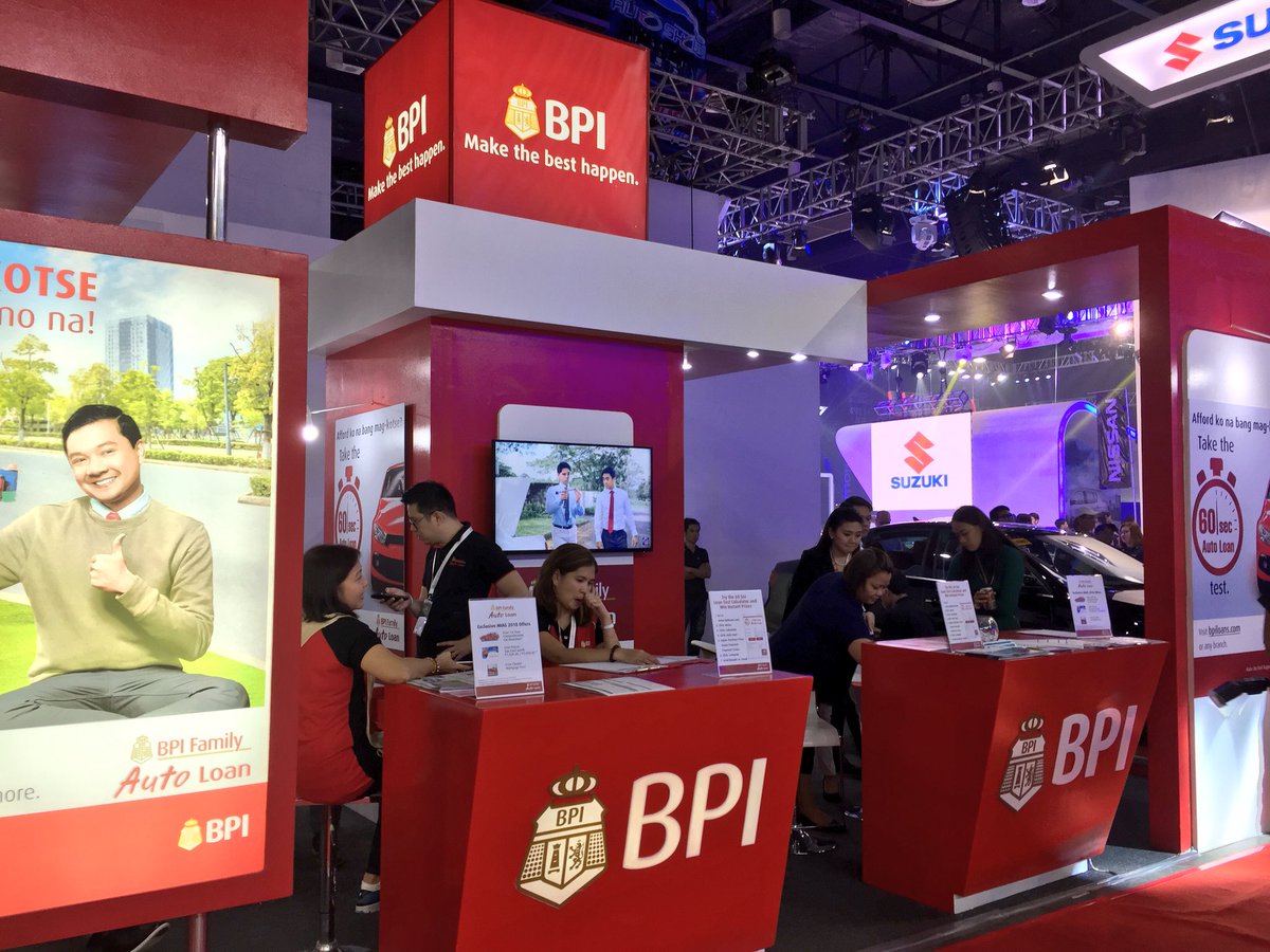 DominguezPR's tweet photo. BPI Family Savings Bank provides various payment options and very easy payment schemes to MIAS visitors for the best deals possible for auto loans, at very competitive interest rates for their purchases. Visit their booth now!
#DominguezOnTheGround
#PRatWork https://t.co/BYI6G6xSRL