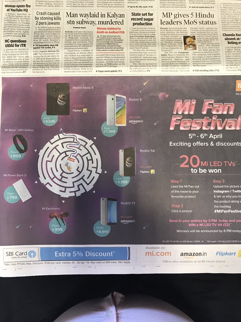 KeyurChotalia's tweet photo. #MiFanFestival love the Redmi Note 5 as it allows me to just 'DoMore', everything is more from screen to colours, battery to clarity...India's true all rounder https://t.co/f8NlLZSyip