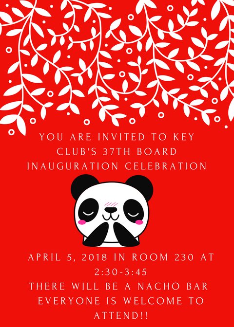 Come inaugurate the 37th VKC executive board with us TOMORROW in room 230! Come enjoy the ceremony, the nacho bar, and spending time with fellow VKC members/friends! 💖😊