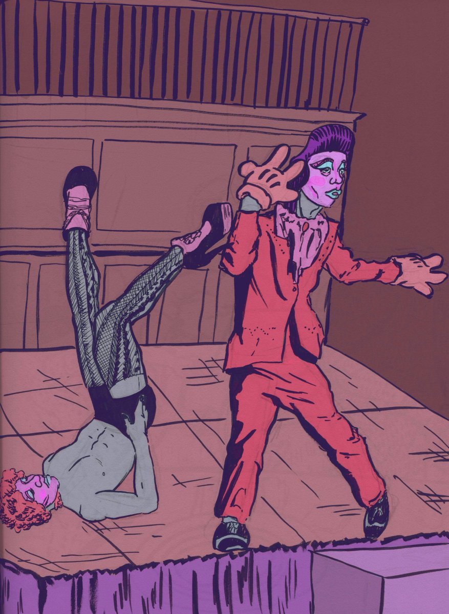 lorryjamison's tweet photo. @MaxiGlamour I drew your performance as part of a zine I just finished for my class on visual journalism! You were amazing on campus last Thursday!!
•
•
•
•
•
#willjamison #willjamisonart #maxiglamour #drag #dragqueen #dragperformance #visual #journalism #zine #wustlpride https://t.co/TNHmi027sy