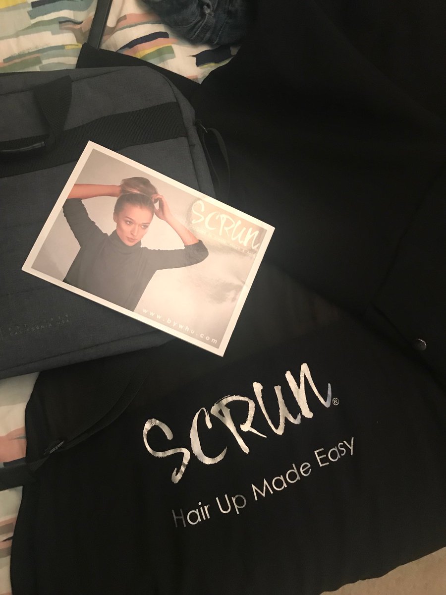 karlywhittaker's tweet photo. Packed and #scrun ready for tour sharing knowledge and hair up . #5.30am #quick #try #travel https://t.co/ty7vc2rT2a