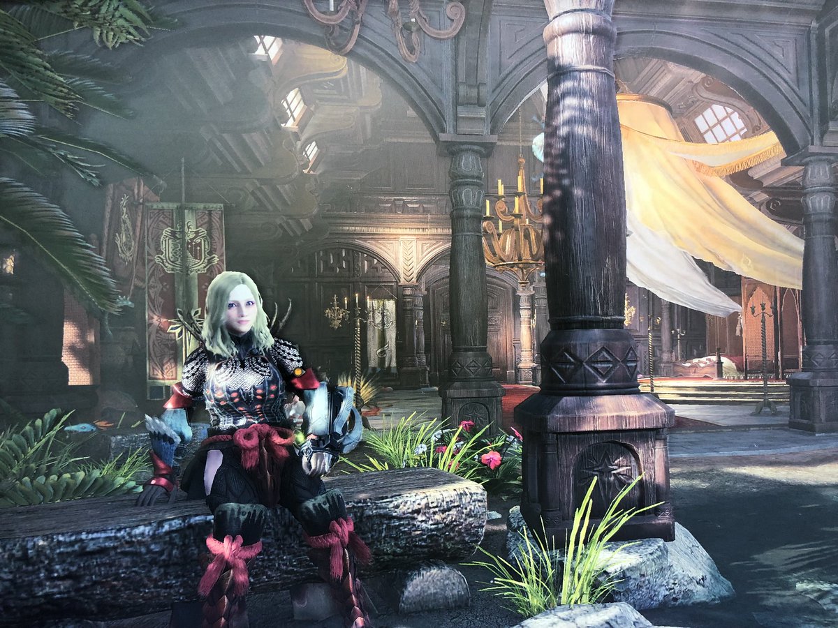 緋色雪 モンハンワールド マイハウス撮影会 マイハウスの癒しっぷりがヤバイ 自キャラも可愛いし ペットも可愛い 環境生物集めるの楽しいわ モンハンワールド モンハン モンスターハンター マイハウス 美女 自キャラ可愛い