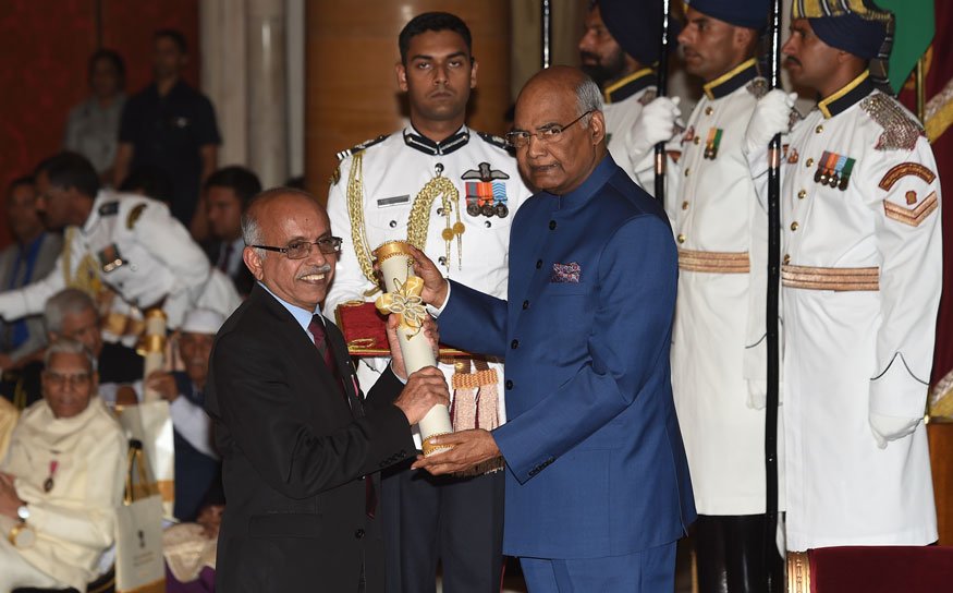 Here he is! With the Indian President, receiving the Padma Shri award. Congratulations from us all.