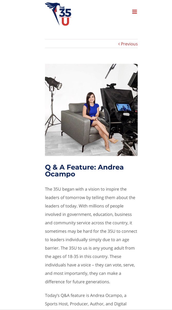 AndreaOcampoTV's tweet photo. Thank you for feature @The35u. Honored to be among the inspiring leaders in your publication!
#Press #Leadership https://t.co/RIwT6PbYB6