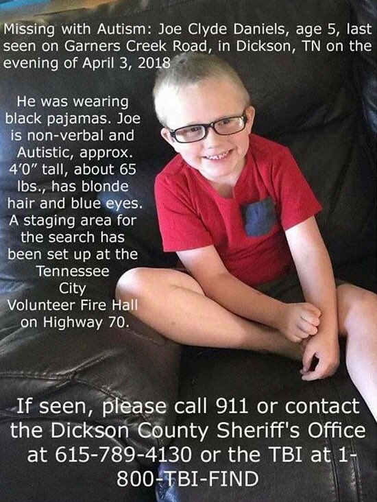 If you’re from Dickson County, RT to spread the world so this young boy can get home safe