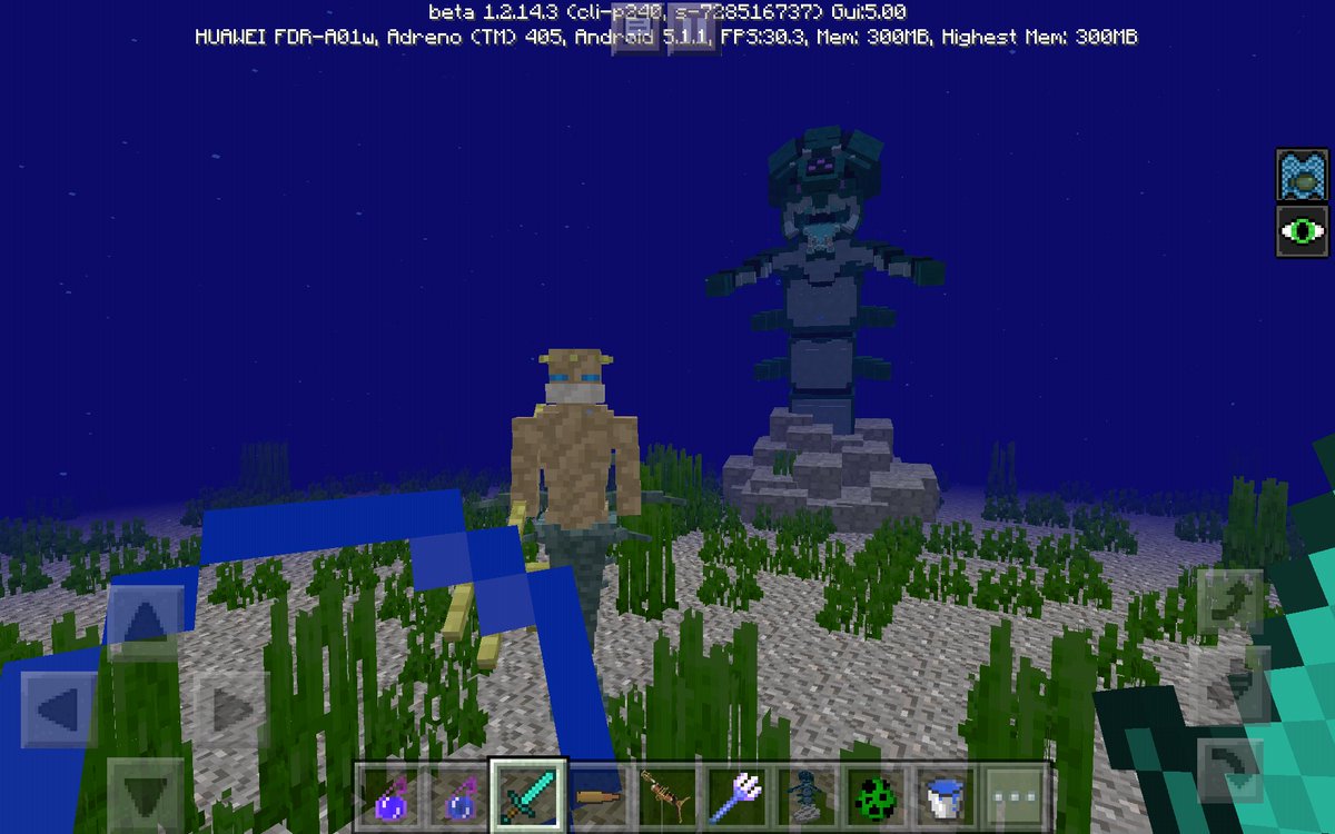 Vernian Lemo ディズニー再現 Ar Twitter Minecraft Mcpe 神秘の海アドオン に追加するbossが完成 大型の三叉戟を持った人魚で 背中の棘を付ける等カサゴをイメージして作りました 髭の感じは また修正するとしてもかなり良い出来だと思う Two Original