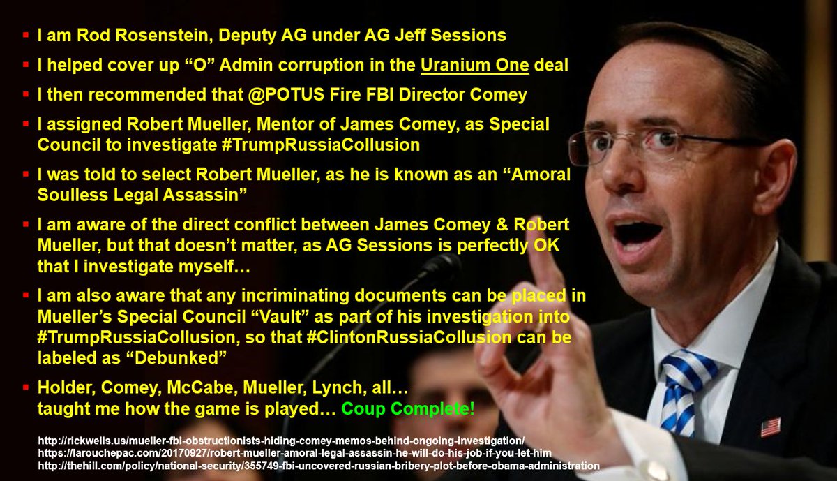 Image result for Robert Mueller and Rod Rosenstein liars treason