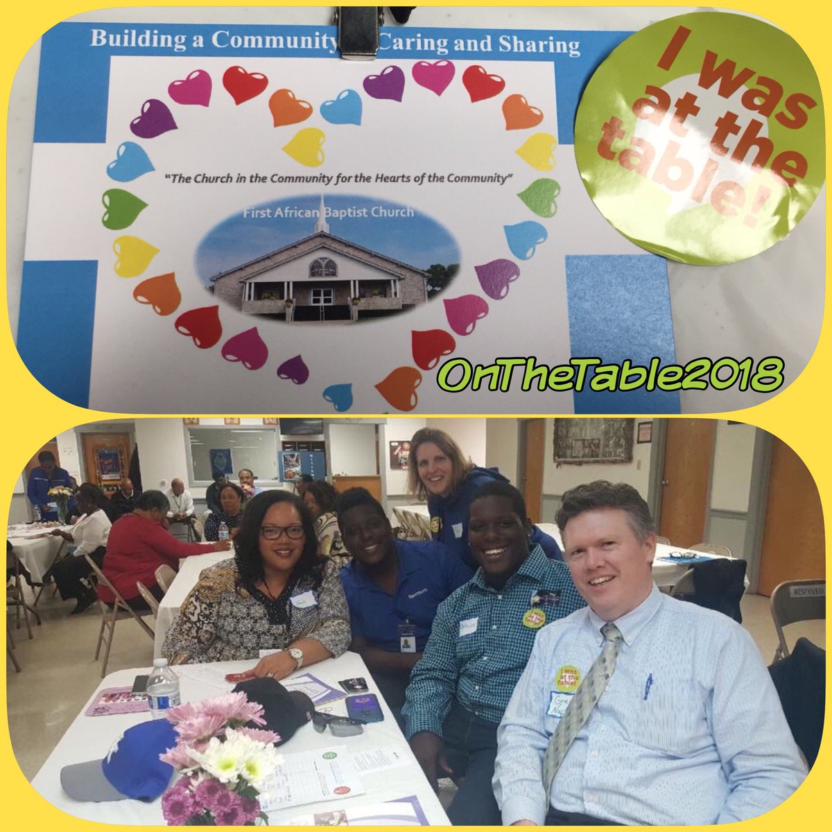 KYTW911's tweet photo. Was pumped to participate in 2 On The Table Conversations today. First was one for @LexingtonKyGov employees &amp; Second one was graciously hosted by the First Baptist African Church. Nice to meet @LB4Constable @gNap7 #OnTheTableLex #OnTheTable18 https://t.co/aghPNdU02m