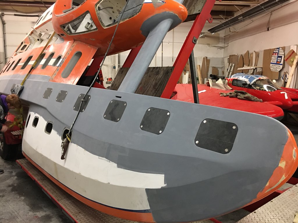 This was the finished product of the U2 Miss Trendwest leaving the shop. I will have some more pics of the process of the repair. Stay tuned!!!