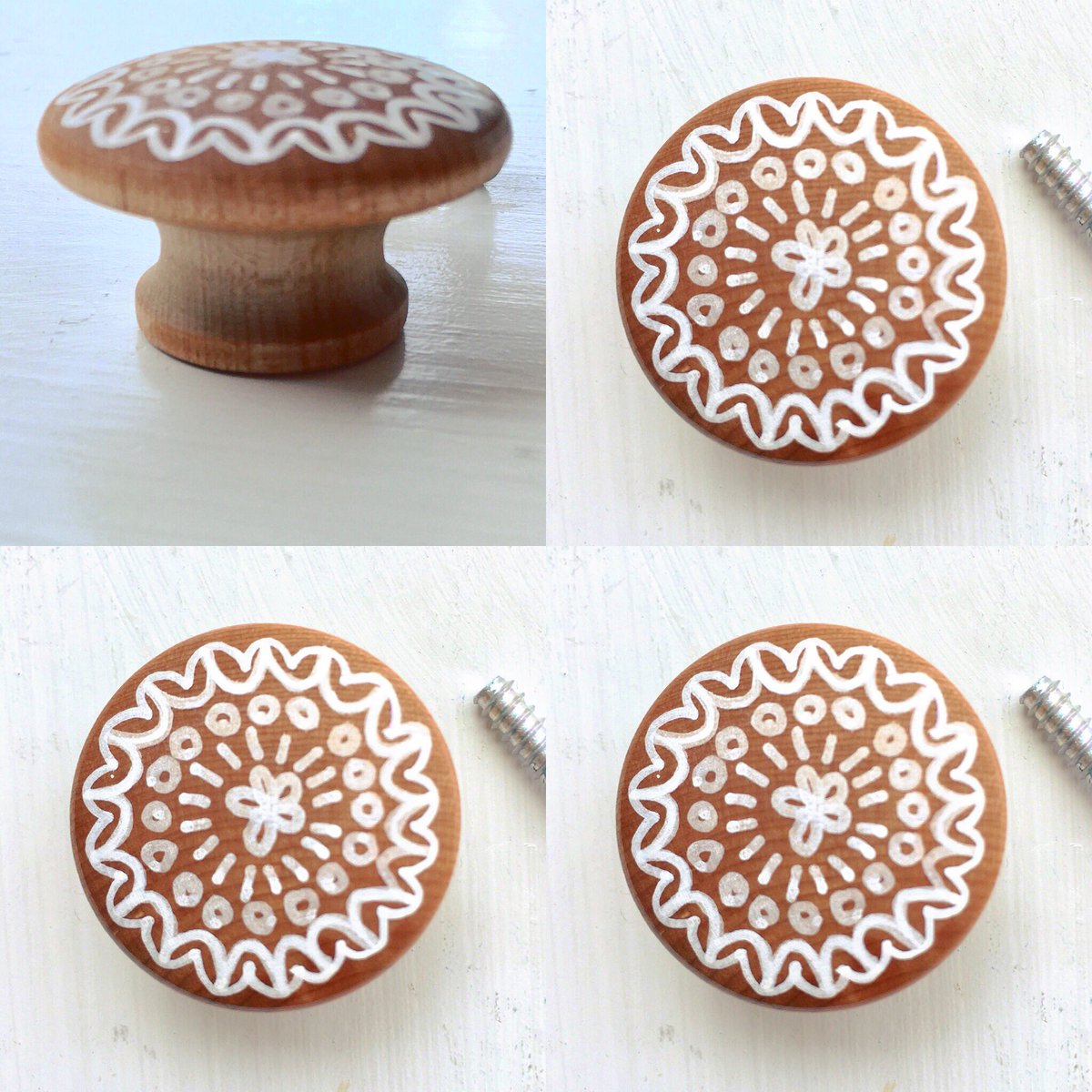 sweep_of_sand's tweet photo. Knobs boho white designs on natural solid birch k@obs. https://t.co/v8pXNMEm21 #boho #furnitureknobs #cabinets https://t.co/xremhsYxw1