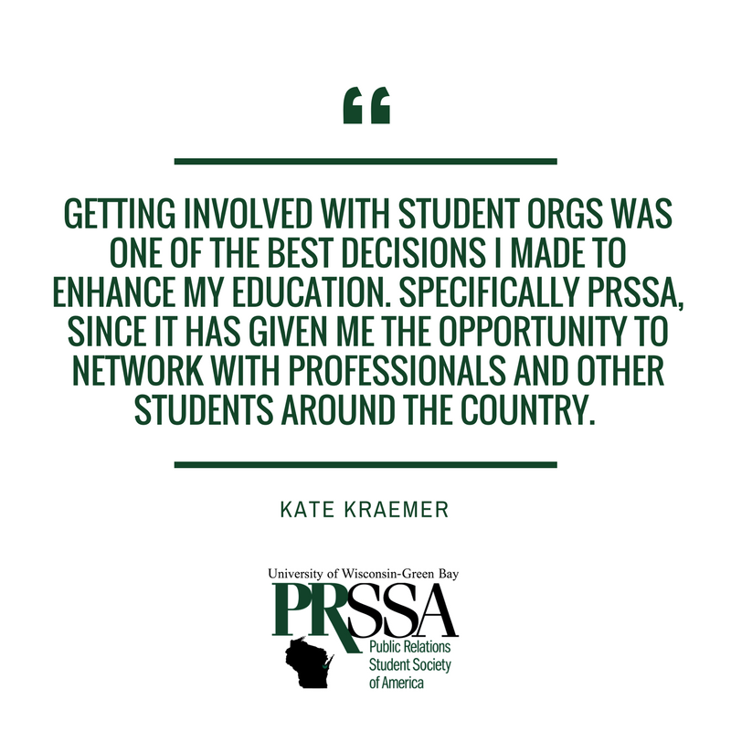 uwgbprssa's tweet photo. Today's #WednesdayWisdom comes from our Director of PR @katekrae26 about strengthening your education! #UWGB #PRSSA #ContinouslyImprove https://t.co/LowvyxQXVl