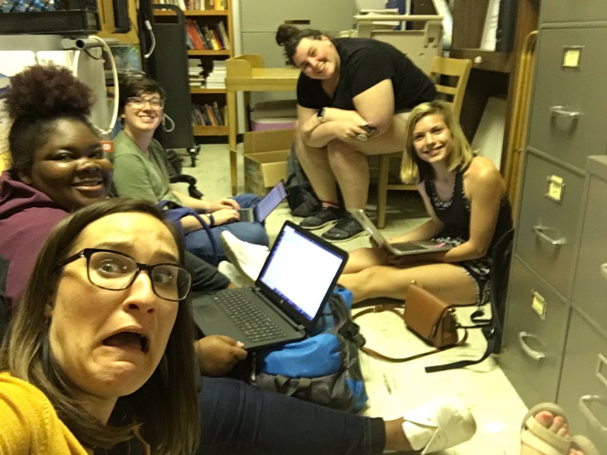 MFGWallace's tweet photo. Part of #wost2000 taking cover for a serious tornado warning for @millsapscollege ! 😱 https://t.co/EJSgO1DF42