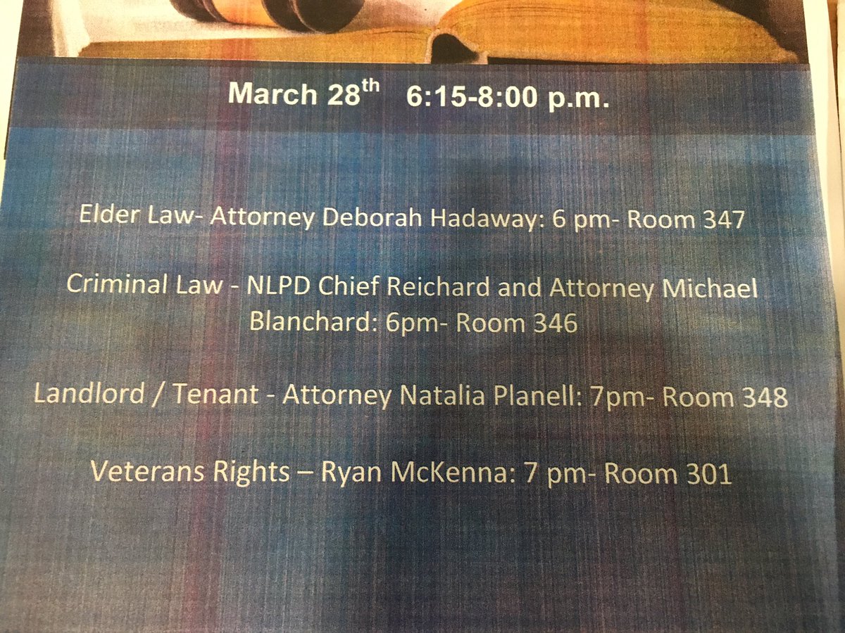 The line up tonight for People's Law School