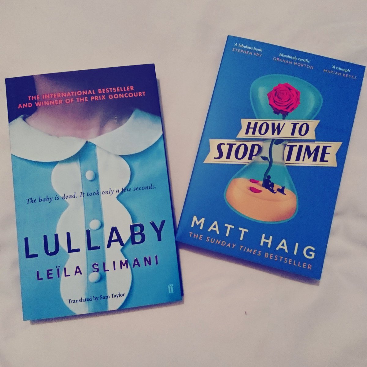 MissMaimePeas's tweet photo. Next on the reading list... π #bookworm #reading #books #readinglist #nextup #thriller #timetravel #novels #booklover #happiestwhenreading #Lullaby #HowToStopTime https://t.co/qff6tgW06d