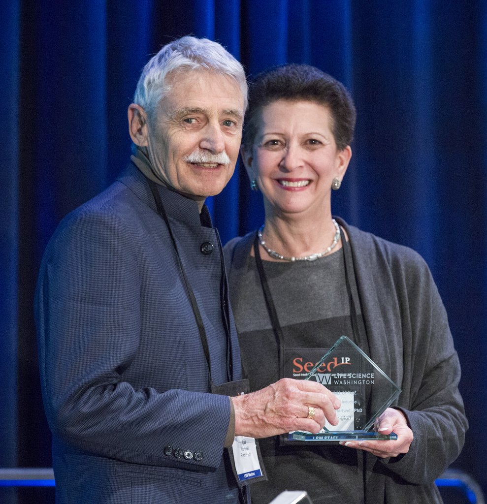 fredhutch's tweet photo. Congratulations to Drs. Denise Galloway and Lee Hartwell on induction into the @LifeScienceWA Hall of Fame at #LSINW2018! From pioneering discoveries on cancer-causing viruses to cell growth, each has made foundational contributions to science. Learn more: https://t.co/pPprfv1LfS https://t.co/YHBhE4HnTI