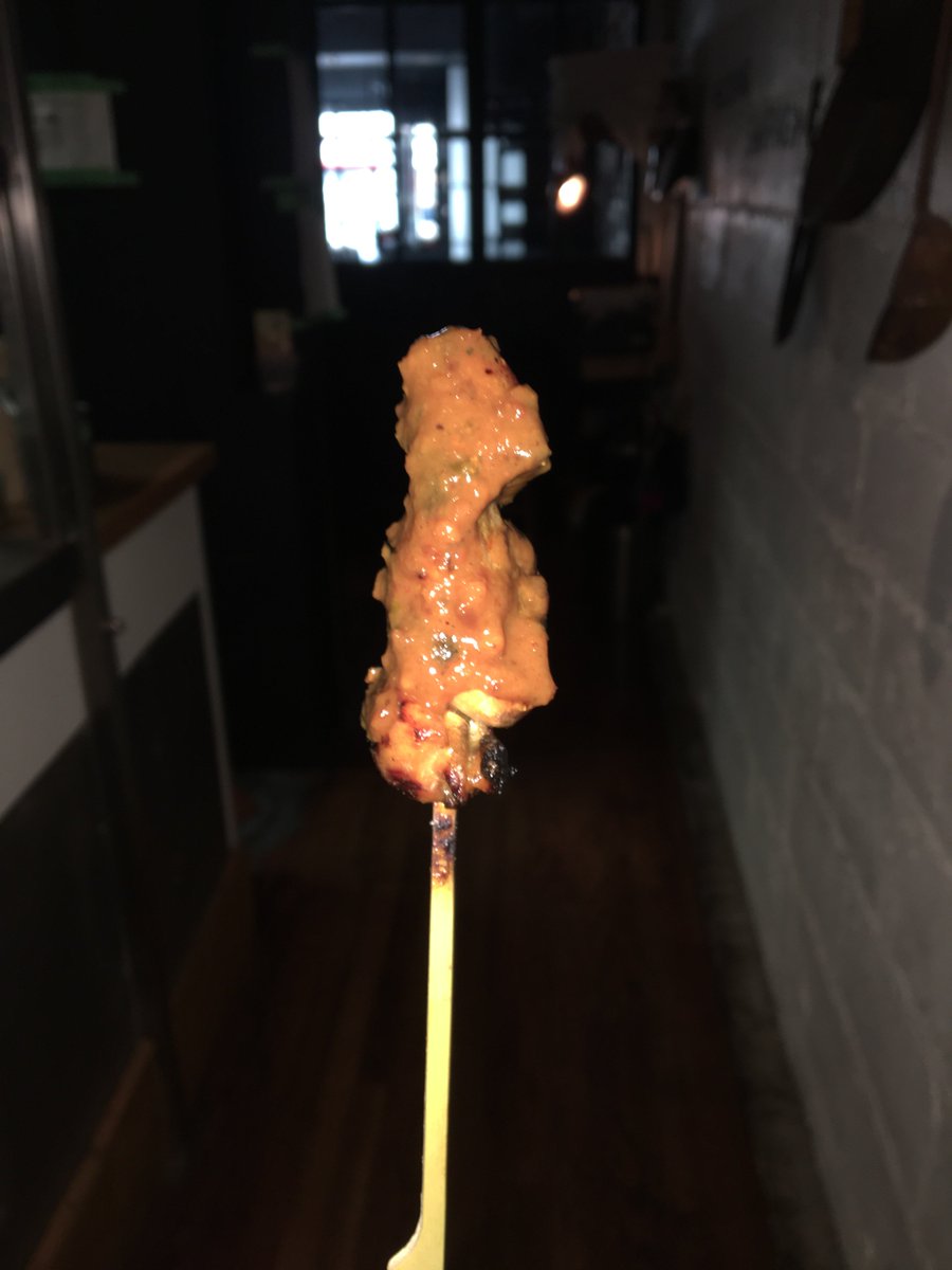 Happy National Something on a Stick Day!! Check out our chicken satay with peanut sauce, it’s on a stick for your eating pleasure. #nationalsomethingonastickday #satay #noordentoronto #xxx #ginbar #moderndutch