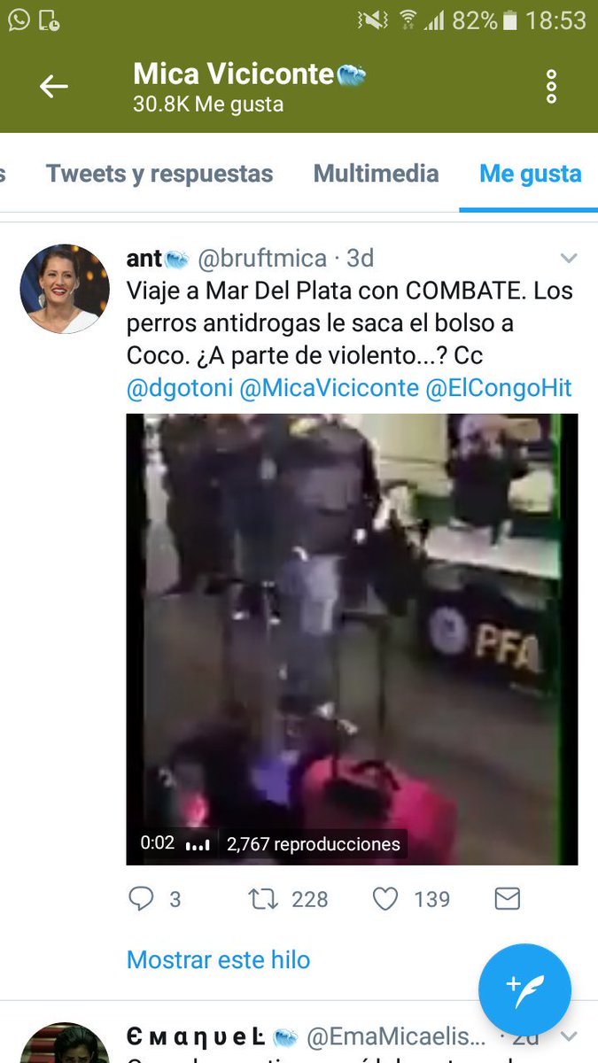 FandomRojoU's tweet photo. Dice que se retira del programa @combatearg por su propio medio, pero me parece que esta muy resentida.. a demás de ensuciar al programa, a los productores, también pasa vídeos a sus fans intentando escrachar a @cocohalle Sos nefasta @MicaViciconte https://t.co/dXqwXuOtJ1