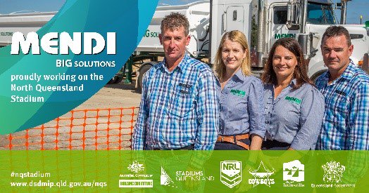 Mendi are busily wrapping up early civil works and road works in preparation for the main #nqstadium build to kick off soon. Learn more at: dsdmip.qld.gov.au/nqs @WatpacLimited