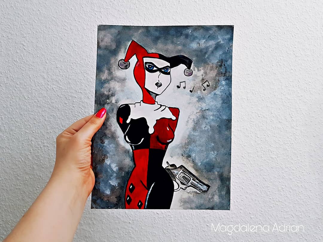 MadziaTTMadzia's tweet photo. #artwork #art #paint #painting #watercolor #farbe #strong #clown #person #black #red #decor #hause #decoration #obraz #rysunek #farby #pędzel #amazing #creativeatelier #magdalenaadrian #marcin_adrian #artist #cologne #köln #wesseling #hajnowka #bonn #Brühl #brush https://t.co/WTK47OQx5w