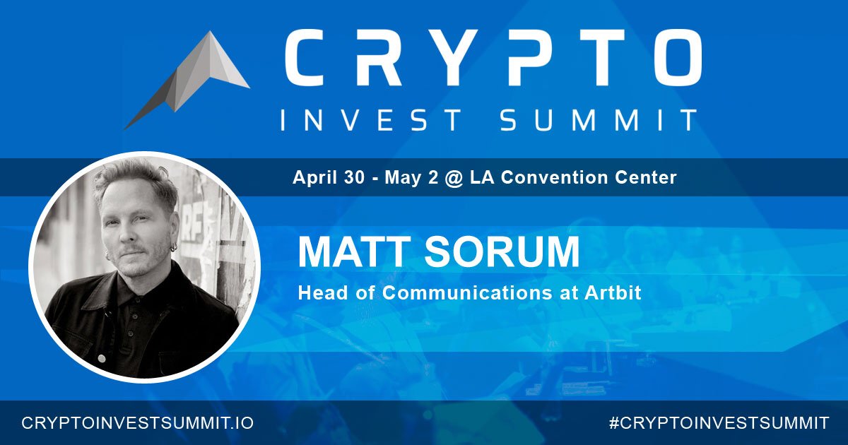 mattsorum's tweet photo. join me @cryptoinvestsmt speaking about @officialartbit @hashgraph May 2 4pm https://t.co/cizAPlDNUC