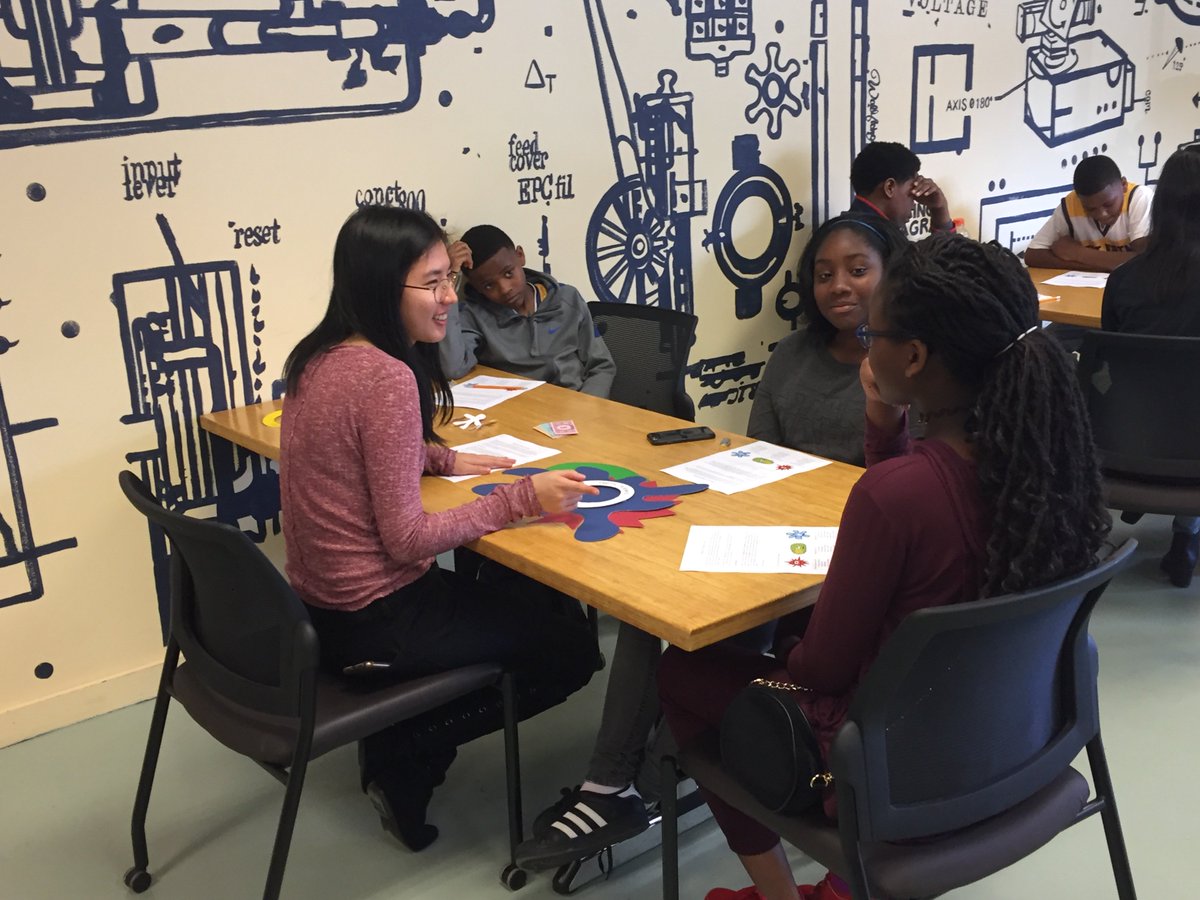 EmoryiGEM's tweet photo. A few members of our iGEM team organized a workshop for local middle school students. We had a great time talking about how we can use bacteria and plasmids to solve real world problems! https://t.co/wdMaKc9j9O