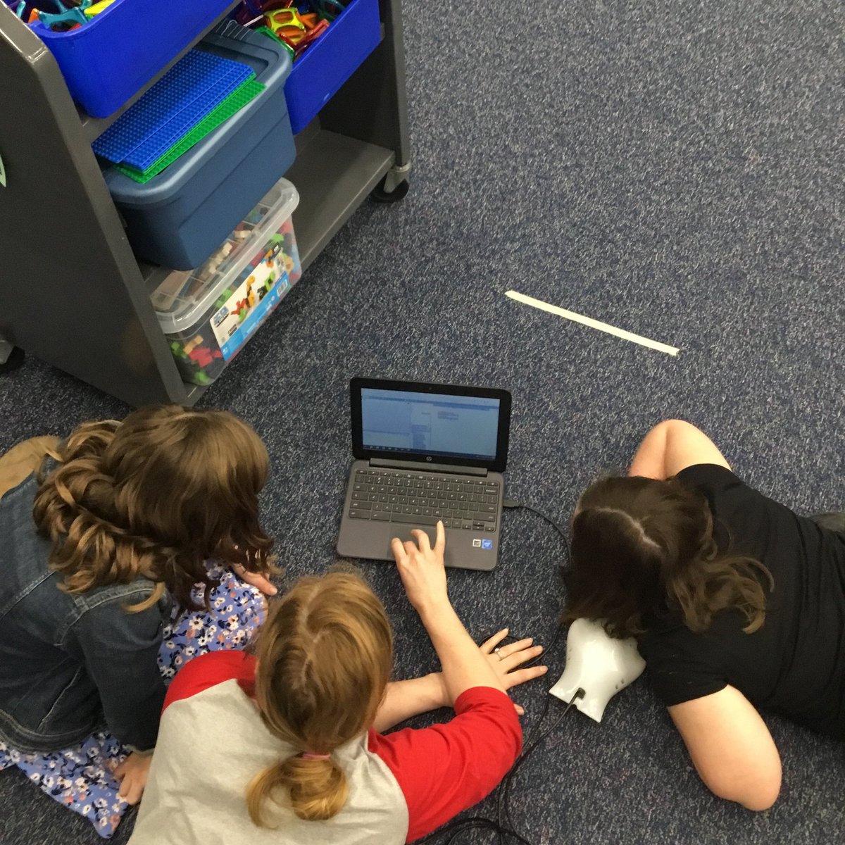 mshamlib's tweet photo. Best part of my day? Trying out the Finch robot my awesome practicum student brought for us to try out. I love learning in maker club with ALL of my students! #scslibraries #finchrobot #makerspace #vaasl #coding https://t.co/LFns75l4An