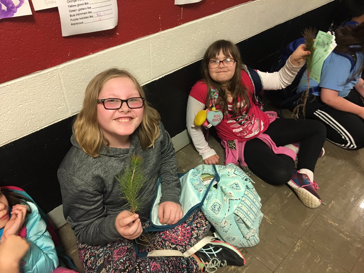 jtalburt's tweet photo. It's Missouri Arbor Day! 4th graders left with little pine trees to plant! 🌲 🌲 🌲 https://t.co/O5ZFtYRMxb