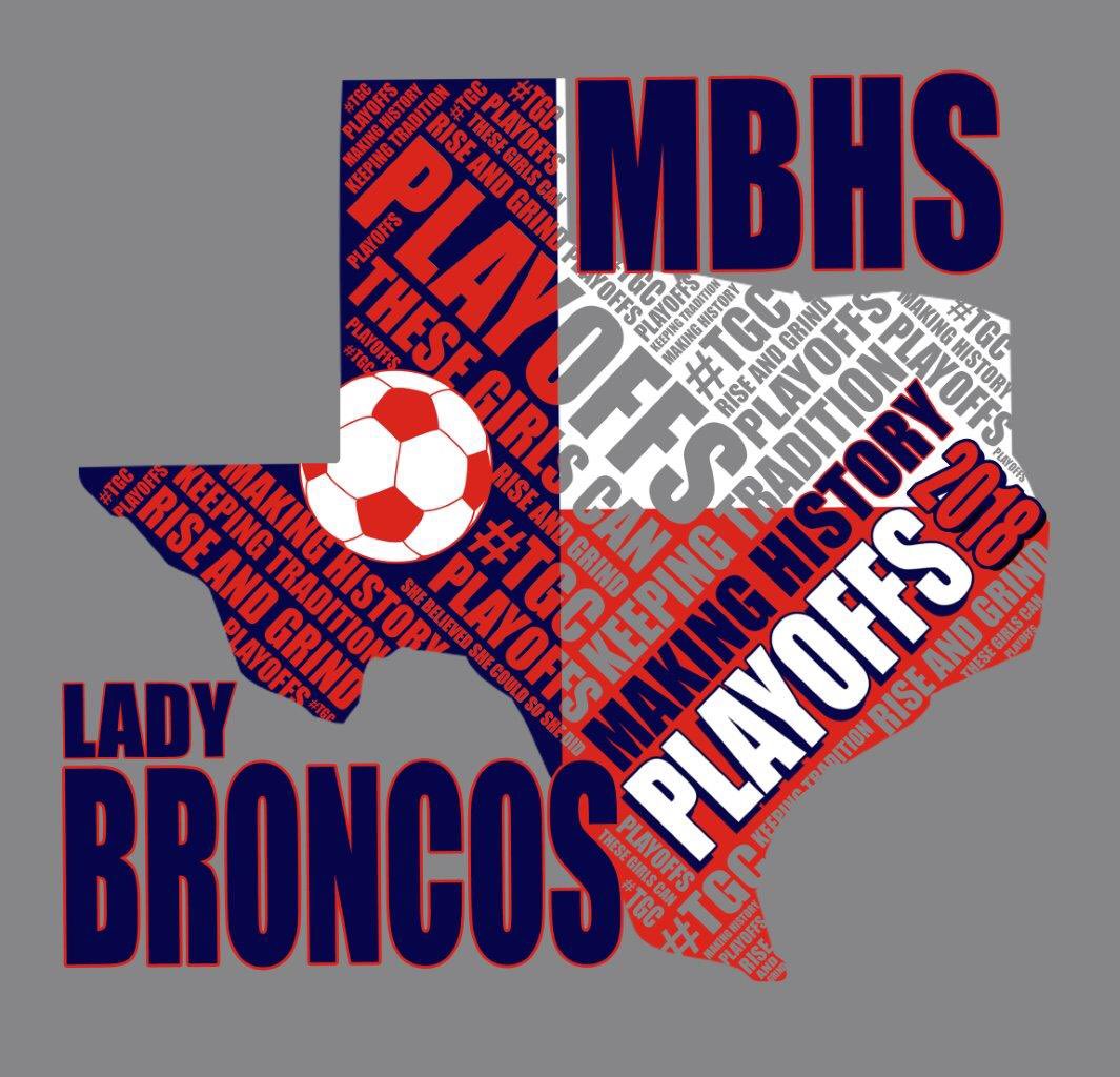 GirlsBoyd's tweet photo. EXTRA PLAYOFF SHIRTS!!!  We have 5 medium and 8 large playoff shirts available for sale.  Meet us at Kiss the Bronco in the rotunda at 1:45pm!  First come, first serve! https://t.co/G02mAzUyal