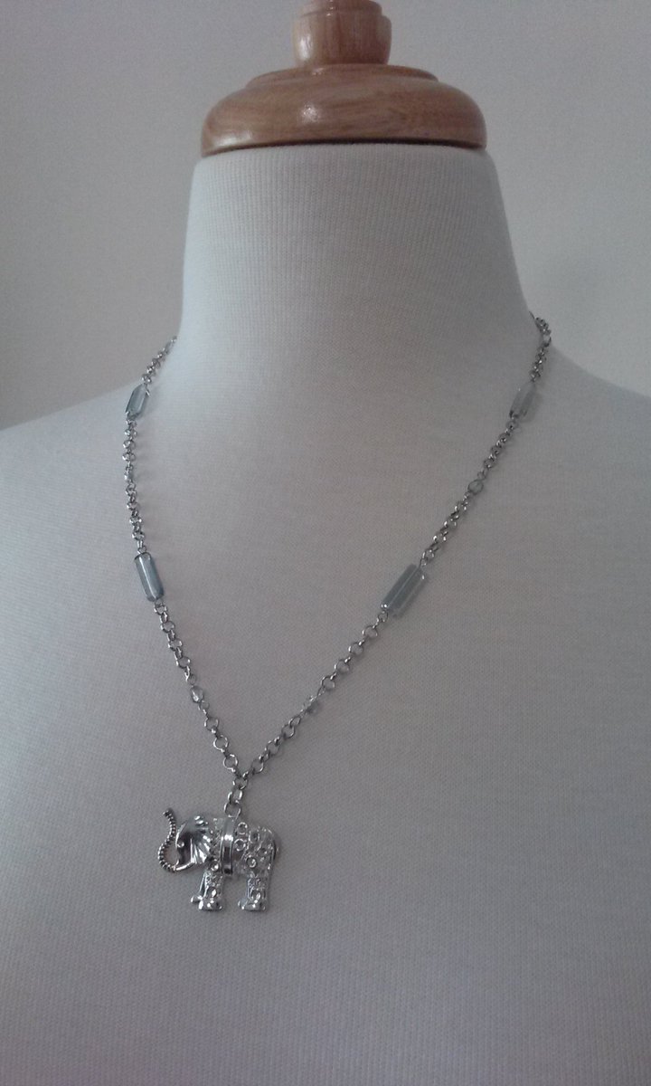 WITSJewelry's tweet photo. A woman had this elephant charm and asked me to build a necklace around it. Beautiful and fun! https://t.co/WakPjfDrzE