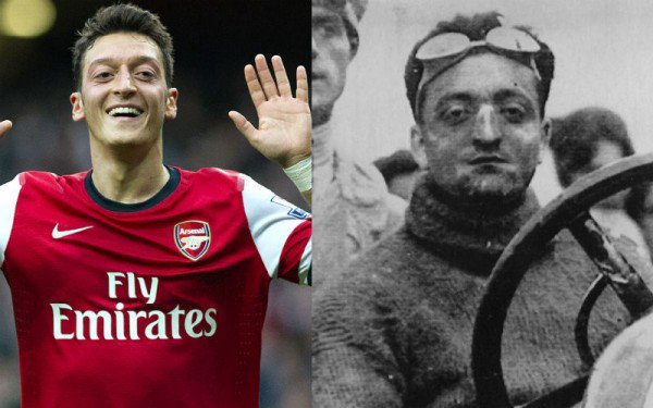 Footballer Mesut Ozil And His Look Alike Enzo Ferrari - Sports