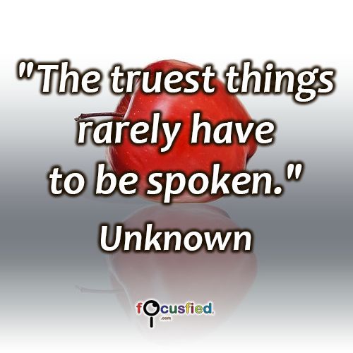 'The truest things rarely have to be spoken.' #quote #inspire #motivate #inspiration #motivation #lifequotes #quotes #youareincontrol #sotrue #focusfied #perspective dlvr.it/QMjWKC
