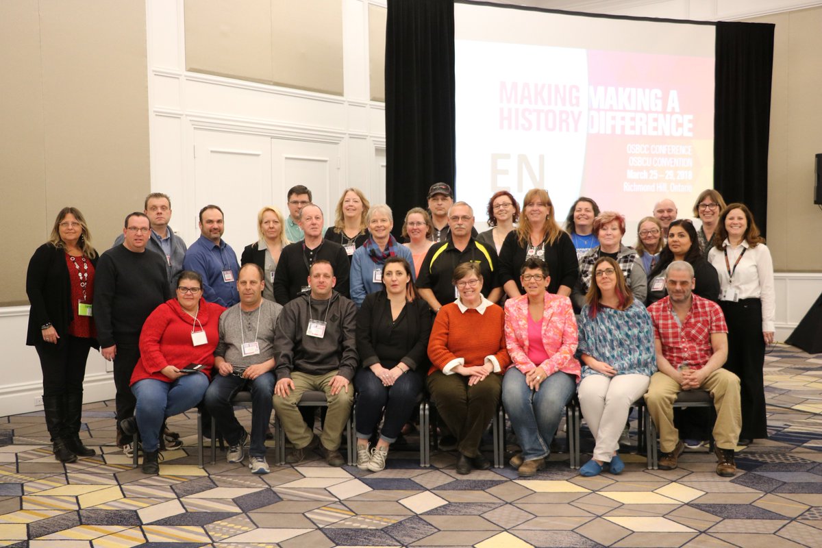 CUPEOntario's tweet photo. @CUPEOntario Secretary-Treasurer @CandaceRennick congratulates education workers for all their hard work in forming the #OSBCU, swears in the new council, &amp; bids the #OSBCC a fond farewell. 👏 https://t.co/JALhs207jz