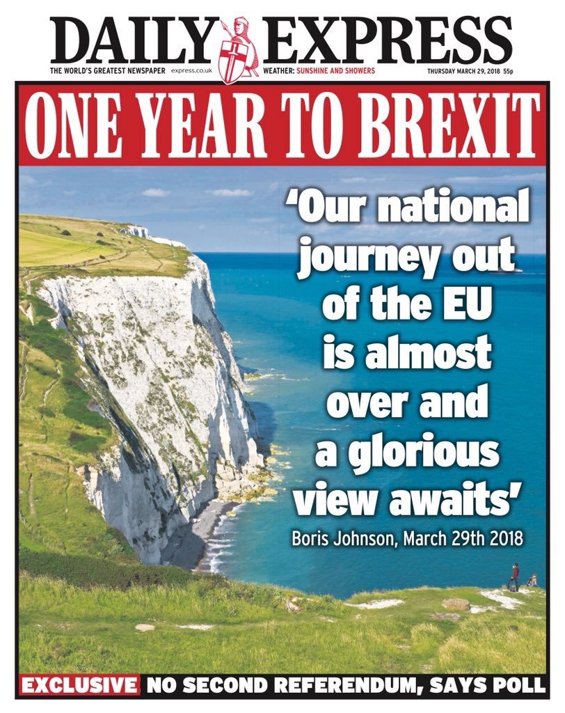 justinfoulkes's tweet image. If anything sums up #Brexit - it's the Daily Express making my pic of Britain look whiter than it actually is.