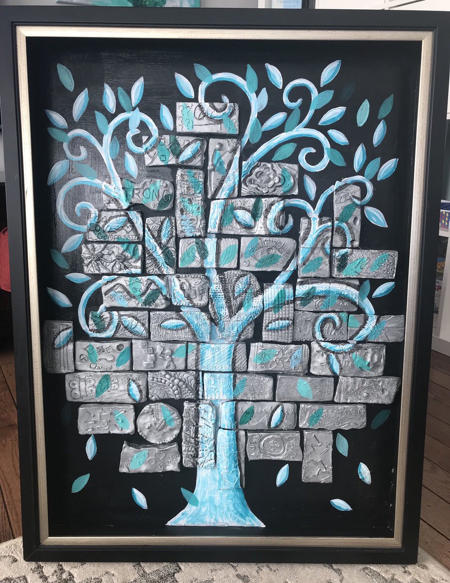 RTMSVisualArts's tweet image. Collaborative art piece created by RTMS staff! Each clay tile represents an emotion or feeling. #peelVart #rtmsriptide