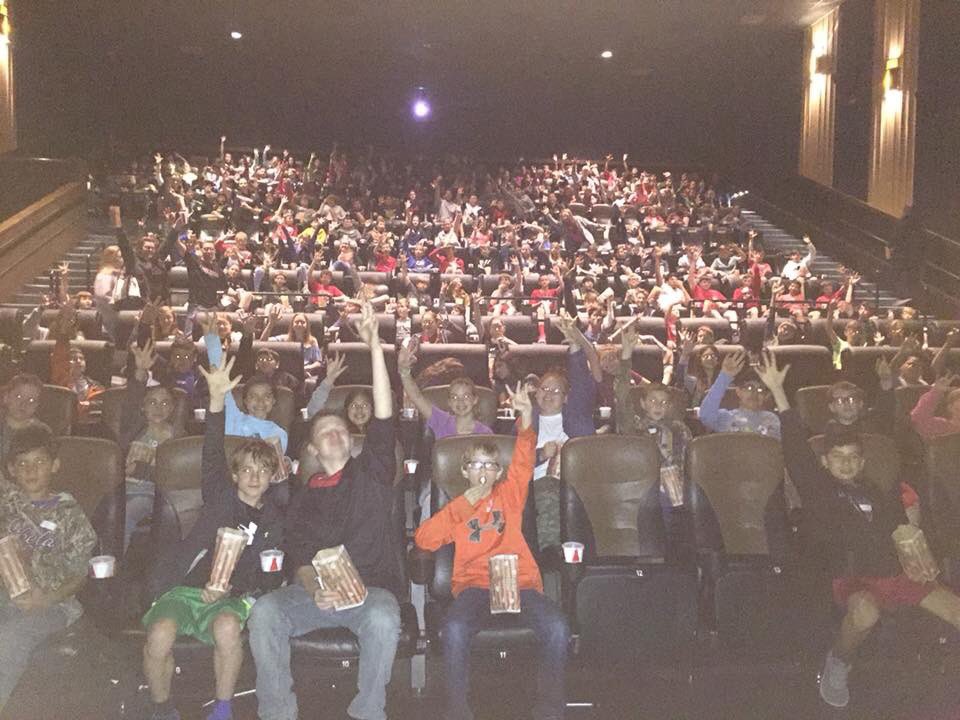 lmspitts's tweet photo. The Grand Avenue Theater handled our 300+ middle school students like champs, and the movie was great too!  So thankful to work at district that allows its teachers to come up with ideas &amp; then act on them!  #LISDFutureFocus  #beawarrior #schoolwideliteracy https://t.co/3Uq4C0XSga