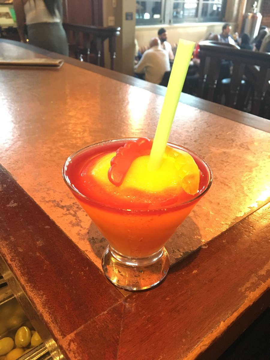 $5.99 Bellini Wednesday’s. Little Peach Snapps, little sangria, little wine, little white rum. What out, these guys are as tasty as they are lethal. #PeachMadness #