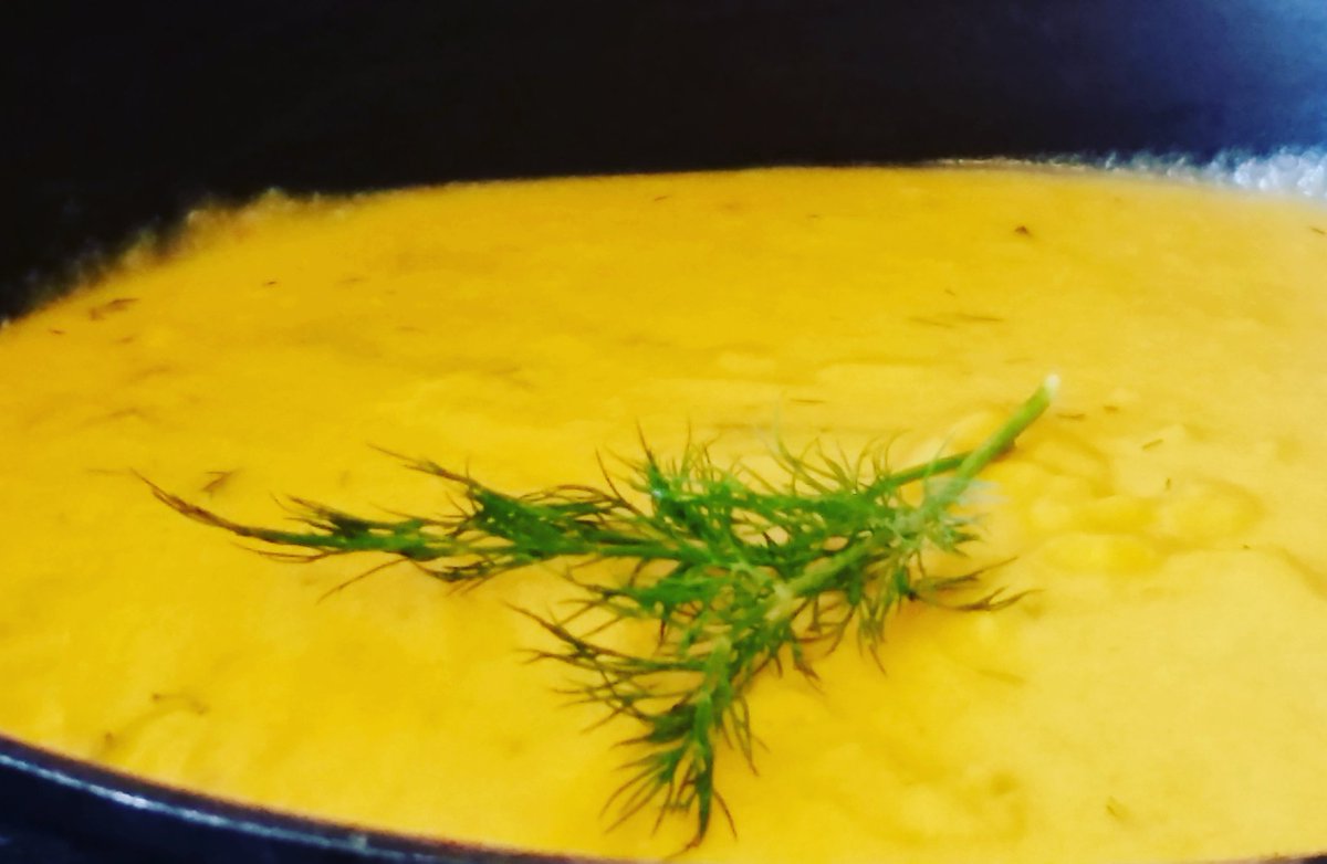 ChefsWife86d's tweet photo. Cheezy Cauliflower Dill Soup. #vegan thanks to @BitBaking and the #cheeyeah. #soup #cauliflower #dill #vegancheese https://t.co/CQ9C8qXdlO