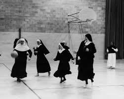 Sister Jean playing in Loyola’s Noon-Nun pick-up game.