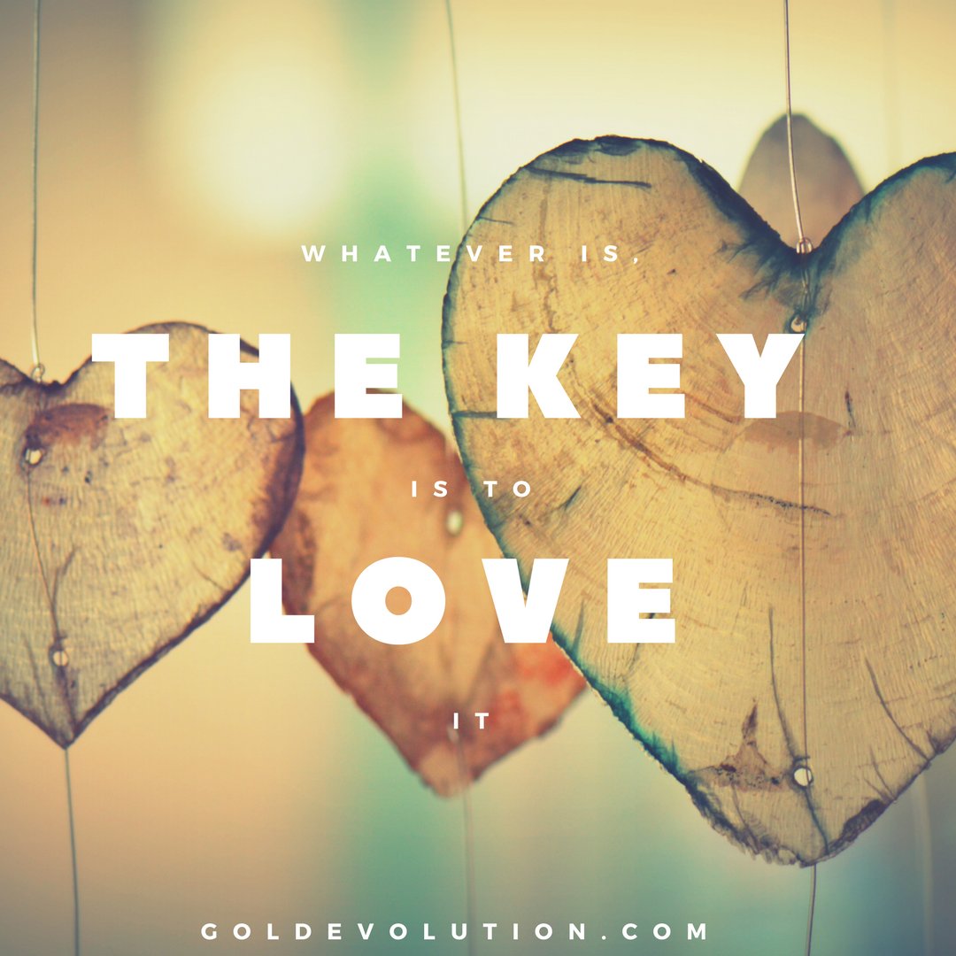 No matter what is going on in our life, the key is to LOVE it.  By loving it, no matter how painful or seemingly unlovable, we are liberating our self and our life force to rise above and make the next moment beautiful. #love #life