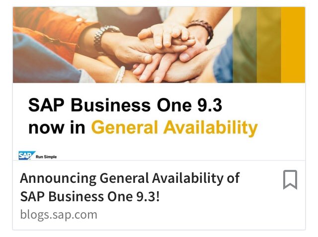 anil_marali's tweet photo. Announcing General Availability of #SAPBusinessOne 9.3✨
@SAPBusinessOne #SAP #ERP for #SMEs #innovation  @SAPSmallBiz 
https://t.co/LiG1dA1SNZ https://t.co/nIRSnzE0F7