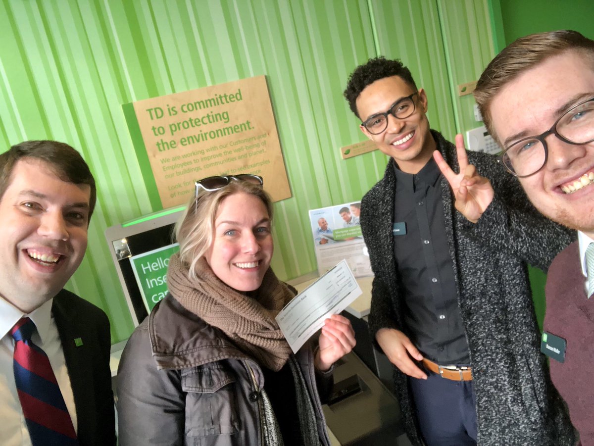 Congrats to Lindsay! Winner of the $1000 draw from our #TDKensingtonYYC Grand Opening! @RussAnderson_TD