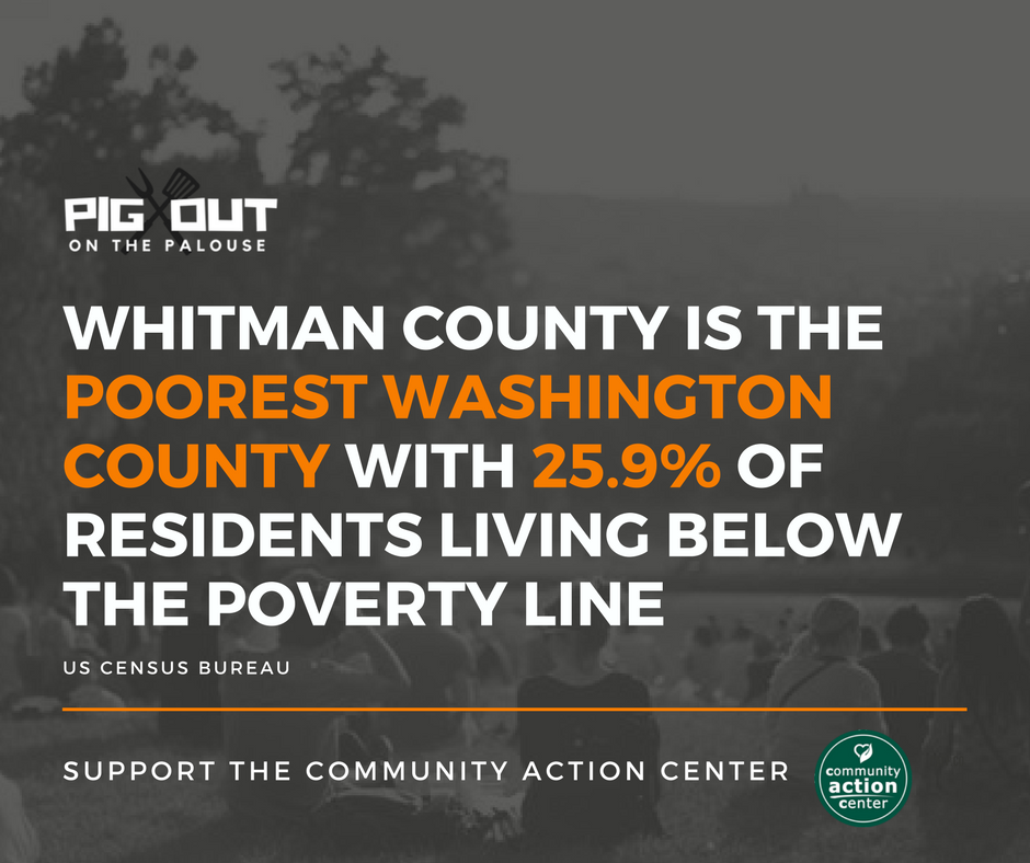 All proceeds from Pig Out on the Palouse will go to the Community Action Center to benefit our community. Participate on April 20th by buying tickets, competing in the grilling competition or becoming a sponsor! You may also donate directly here: bit.ly/2Idl9S3