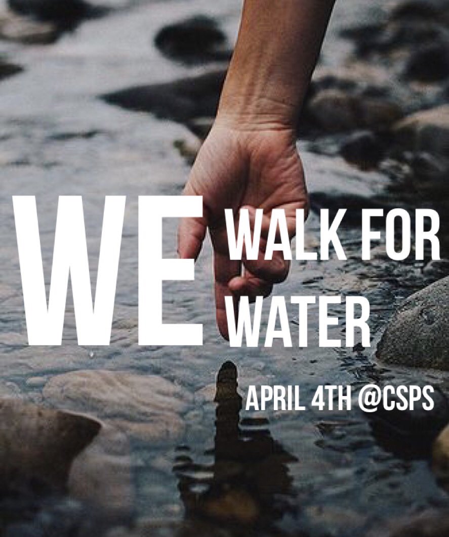 Me to We CSPS (@metowecsps) on Twitter photo We’re walking so they don’t have to. Girls and Woman spend up to 6hrs a day walking to get water. This takes away time from their education and many get sick during their travels. Let’s make an impact this April at Centennial. <a href="/WayneLee02/">Wayne Lee</a> <a href="/randall_mme/">Mme Randall</a> <a href="/MsLHuk/">Ms Lauren Huk</a>
#wewalkforwater We’re walking so they don’t have to. Girls and Woman spend up to 6hrs a day walking to get water. This takes away time from their education and many get sick during their travels. Let’s make an impact this April at Centennial. <a href="/WayneLee02/">Wayne Lee</a> <a href="/randall_mme/">Mme Randall</a> <a href="/MsLHuk/">Ms Lauren Huk</a>
#wewalkforwater