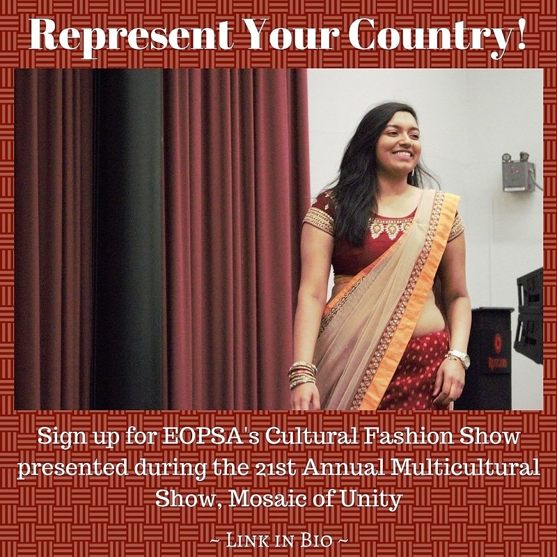 ru_eopsa's tweet photo. 🚨 EOPSA wants you to represent your country at the 21st Annual Multicultural Show!
Sign up today and show off your culture!
Link in bio! https://t.co/nfx4iB4YMK