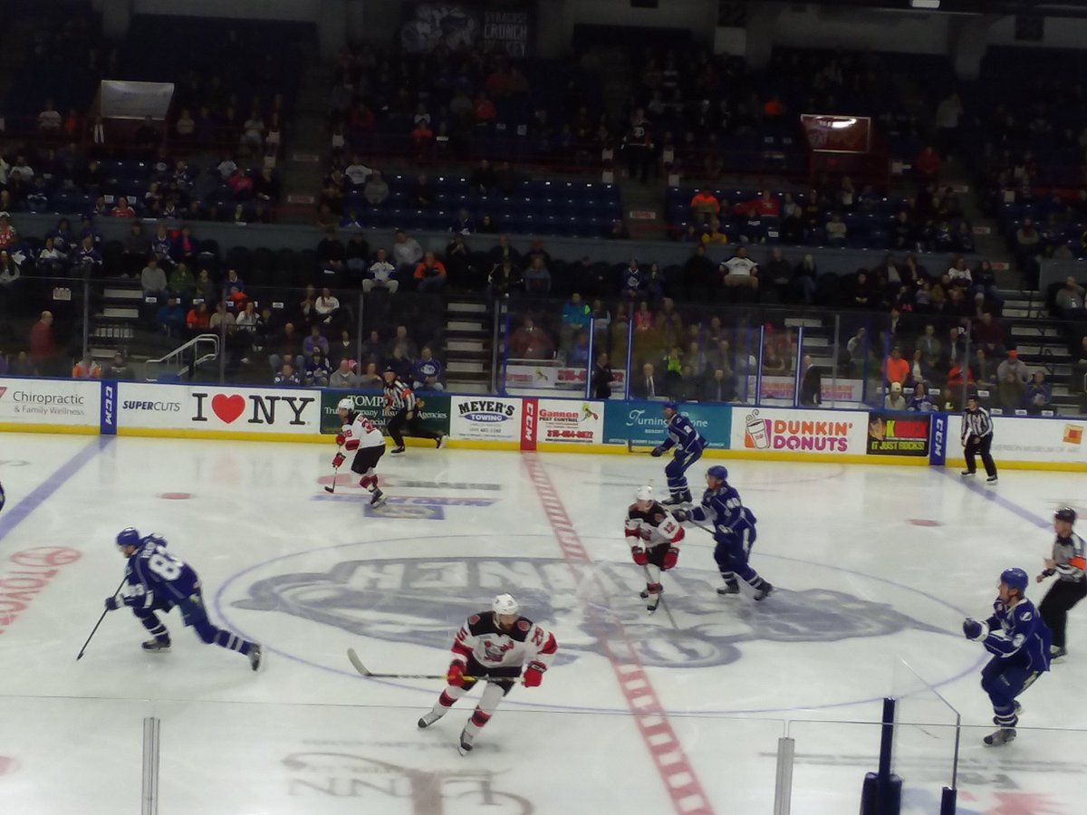Ali_cat_78's tweet photo. @SyracuseCrunch Enjoying the game from Section 5, Row C, Seat 11 π #tullyspucks #letsgocrunch #backnblue #caldercupherewecome https://t.co/zfA251JNTK