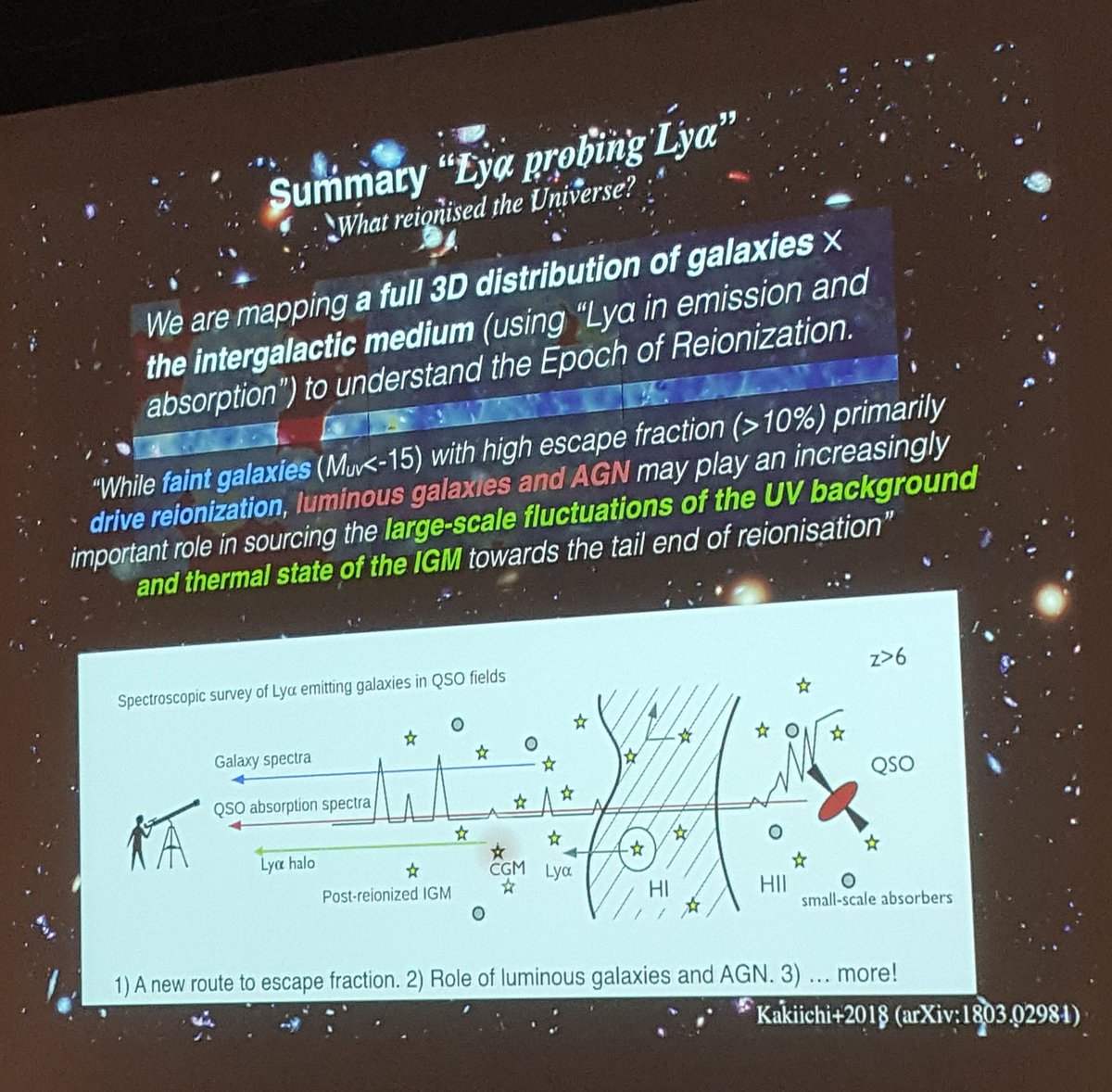 CosmicMarios's tweet photo. Koki Kakiichi's conclusions about what reionized the Universe #SakuraCLAW https://t.co/WjpiU8ibrY