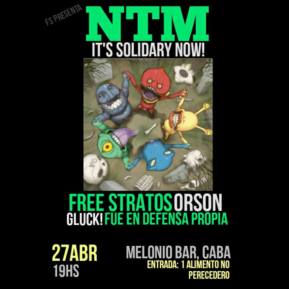 GluckMusica's tweet photo. Junto a los amigos de @FreeStratosAR, @OrsonOfficial y #FueEnDefensaPropia volvemos a Capital y eso es todo lo que está bien! Por un alimento no perecedero tenes asegurada alta fiesta, como para perder la memoria. Yo que vos lo pienso 🎉 #NTM https://t.co/RVaGxU1dZE