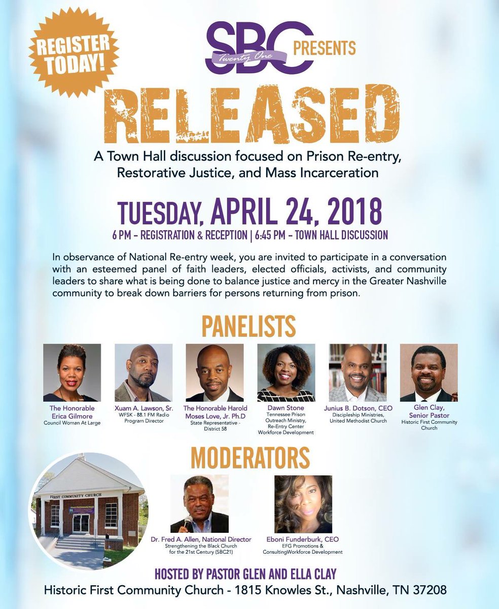 Join in the Discussion!
#sbc21
#prisonsummit2018
#endmassincarceration