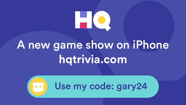 GShaunE's tweet photo. I’m playing a game called @hqtrivia! You should play too. Use my code ‘gary24’ to sign up https://t.co/mcI08LmExc https://t.co/xe1fSJTRMl