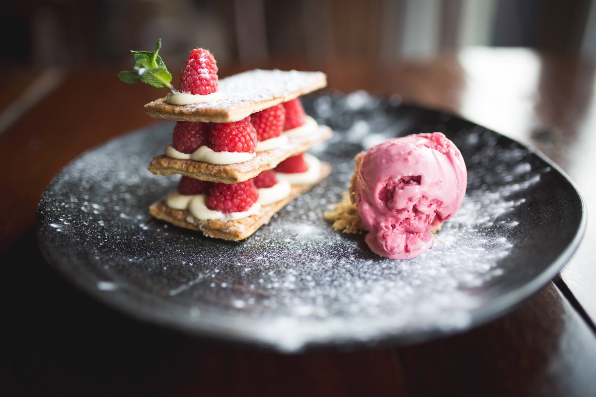 There are some things in life too delicious to ignore. This is one of them. Raspberry &amp; Rosewater Cream Mille Feuille, off our new menu! 😍 #Newark